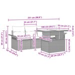 vidaXL Ensemble de Canapés de Jardin de 5 Pièces Noir Poly Rattan