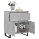 vidaXL Buffet Gris béton 60x35x70 cm Bois d'ingénierie