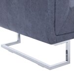vidaXL Fauteuil cube Gris Similicuir daim