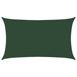 vidaXL Voile d'ombrage 160 g/m² Vert foncé 5x8 m PEHD