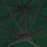 vidaXL Parasol déporté avec mât en aluminium 400x300 cm vert