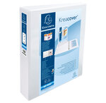 Classeur personnalisable Kreacover A4 Maxi 4 Anneaux Diam 50mm Dos 70 mm Blanc x 10 EXACOMPTA