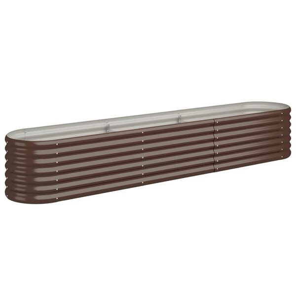 vidaXL Lit surélevé de jardin Acier enduit de poudre marron