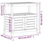 vidaXL Table de rempotage avec étagères blanc bois massif de pin