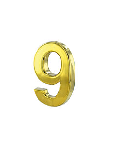 THIRARD - Chiffre 9 doré adhésif  ABS  H.50mm