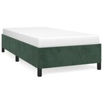 vidaXL Cadre de lit Vert foncé 100x200 cm Velours