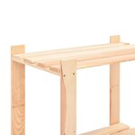 vidaXL Étagères de rangement à 5 niveaux 3 Pièces 80x38x170 cm Pin 250 kg