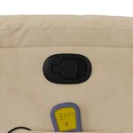 vidaXL Fauteuil inclinable de massage crème tissu microfibre