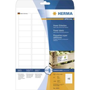 Power Etiquette SPECIAL 25 4 x 16 9 mm blanc HERMA
