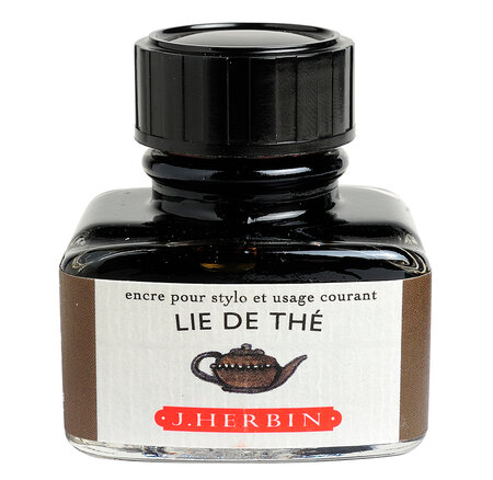 Encre traditionnelle à stylo en flacon 'D' 30ml Lie de thé HERBIN