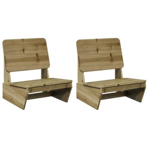 vidaXL Chaises de jardin lot de 2 60x64x70 5 cm bois de pin imprégné