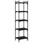 vidaXL Bibliothèque 5 niveaux noir 40x30x154 cm bois d'ingénierie