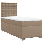 vidaXL Sommier à lattes de lit avec matelas Cappuccino 90x190 cm