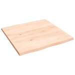 vidaXL Dessus de table bois chêne massif non traité bordure assortie