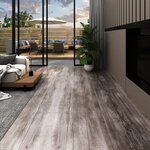 vidaXL Planche de plancher PVC autoadhésif 5 21 m² 2mm Marron bois mat