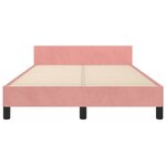 vidaXL Cadre de lit avec tête de lit Rose 120x200 cm Velours