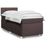 vidaXL Sommier à lattes de lit avec matelas Marron foncé 90x200 cm