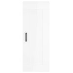 vidaXL Buffet haut Blanc brillant 34 5x34x180 cm Bois d'ingénierie