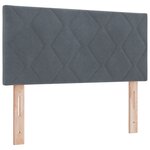 Lit box spring vidaXL avec matelas gris foncé en velours simple