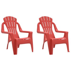 vidaXL Chaises de jardin pour enfants lot de 2 rouge 37x34x44 cm PP