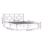 vidaXL Cadre de lit Blanc Bois de pin massif 160x200 cm