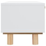 vidaXL Table basse Blanc 80x40x30 cm Bois d'ingénierie et pin massif