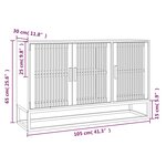 vidaXL Buffet noir 105x30x65 cm bois d'ingénierie