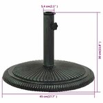 vidaXL Socle de parasol Vert 45x45x30 cm Fonte