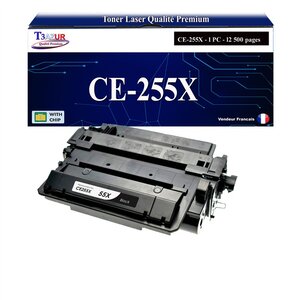T3AZUR -Toner compatible avec HP CE255X (55X) pour HP LaserJet Enterprise 500 MFP M521DN M521DW M525 M525C M525DN M525F
