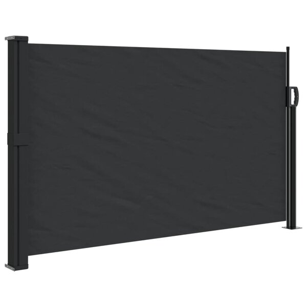 vidaXL Auvent latéral rétractable noir 120x300 cm