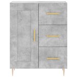 vidaXL Buffet gris béton 69 5x34x90 cm bois d'ingénierie