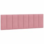 vidaXL Cadre de lit avec tête de lit Rose 160x200 cm Velours
