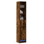 vidaXL Buffet avec LED chêne fumé 36x32 5x200 cm bois d'ingénierie