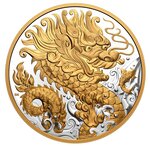 Pièce de monnaie 125 Dollars Canada Dragon triomphant 2021 – Argent BE