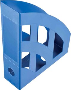 jeu de 4 porte-revues Economy format A4 en polystyrène bleu HELIT