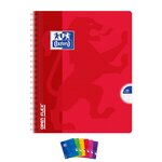 Cahier OPENFLEX spirale 17 x 22 cm 100p grands carreaux 90g Coloris Aléatoire OXFORD