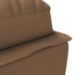 vidaXL Chaise longue avec coussins marron tissu