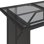 vidaXL Ensemble à manger de jardin coussins 2Pièces noir résine tressée