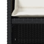 vidaXL Chaises de jardin lot de 4 avec coussins noir résine tressée