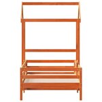 vidaXL Cadre de lit avec toit cire marron 80x200 cm bois massif de pin