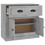 vidaXL Buffet gris béton 70x35 5x67 5 cm bois d'ingénierie