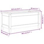 vidaXL Jardinière 82 5x40x39 cm bois de pin massif