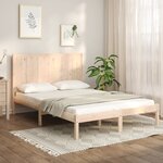 vidaXL Cadre de lit Bois de pin massif 120x200 cm