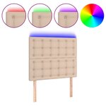 vidaXL Tête de lit à LED Cappuccino 80x5x118/128 cm Similicuir