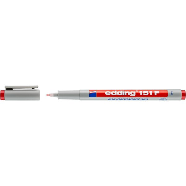Feutre Non Permanent 151 F Rouge Pointe Fine 0 6 mm EDDING
