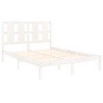 vidaXL Cadre de lit Blanc Bois de pin massif 120x200 cm