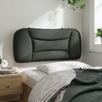 vidaXL Coussin de tête de lit gris foncé 80 cm tissu