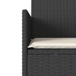 vidaXL Canapé de jardin 2 places avec table et coussins résine tressée