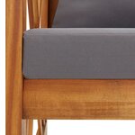 vidaXL Salon de jardin 2 Pièces avec coussins bois d'acacia solide