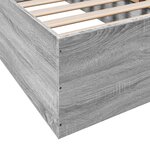 vidaXL Cadre de lit sonoma gris 100x200 cm bois d'ingénierie